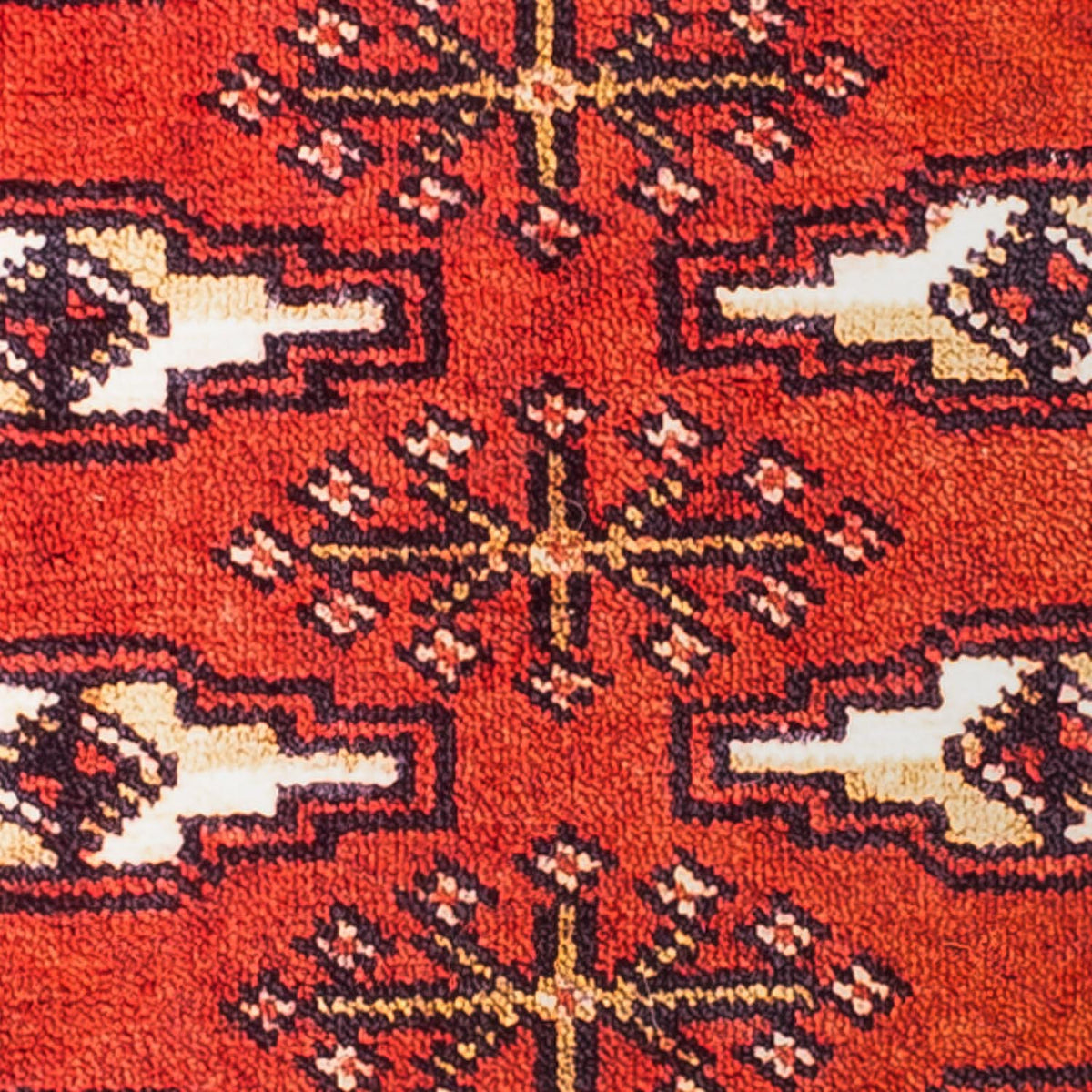 Turkaman Rug - 88 x 67 cm - dark red