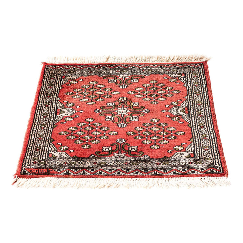 Pakistani Rug square  - 63 x 62 cm - red