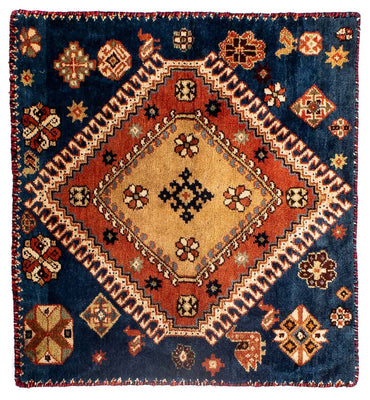 Perser Rug - Nomadic square  - 70 x 68 cm - dark blue