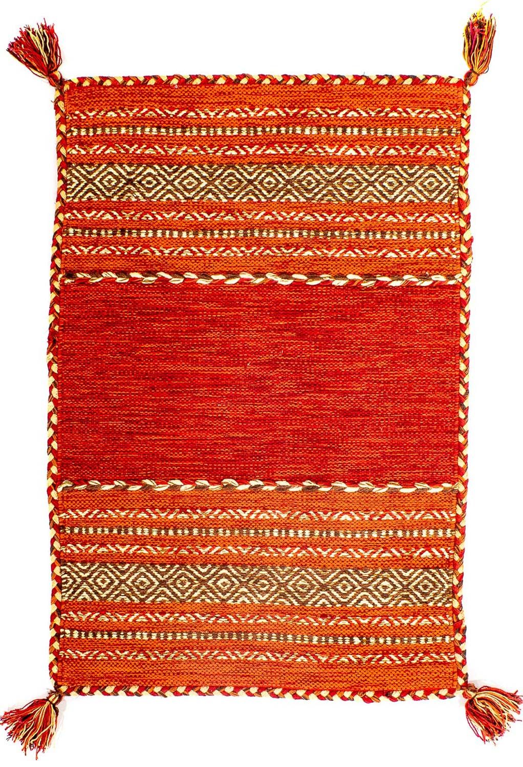 Kelim Rug - Trendy - 90 x 60 cm - red