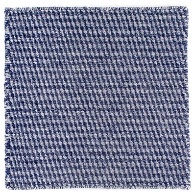Kelim Rug - Trendy square  - 63 x 62 cm - dark blue