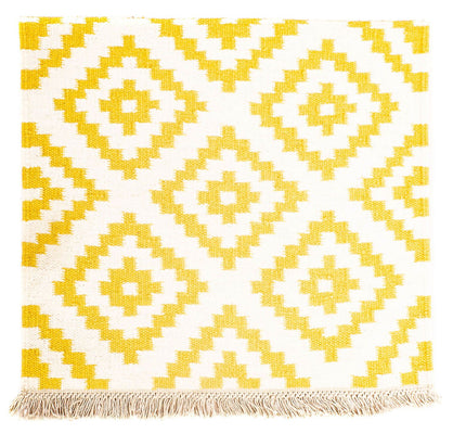 Kelim Rug - Trendy square  - 80 x 72 cm - beige