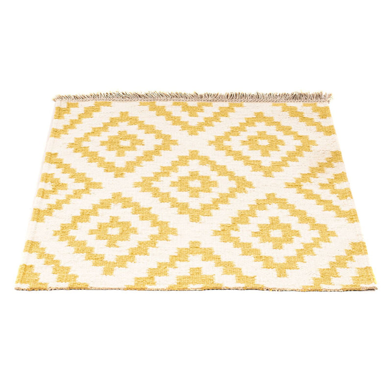 Kelim Rug - Trendy square  - 80 x 72 cm - beige