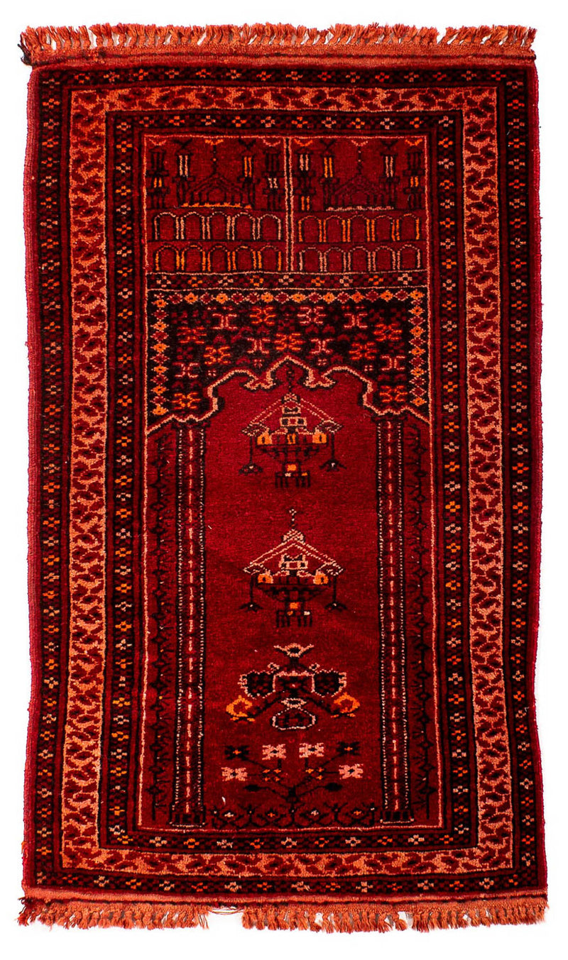Pakistani Rug - 115 x 64 cm - dark red