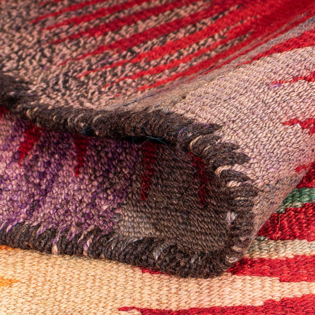 Runner Kelim Rug - Old - 265 x 125 cm - multicolored