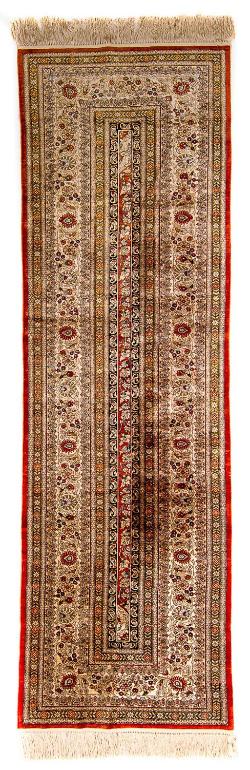 Runner Silk Rug - Chinese Silk - 272 x 71 cm - red