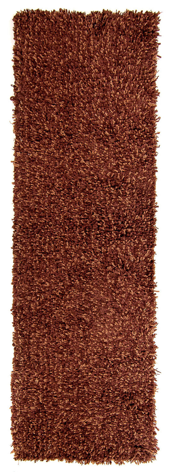 Runner High-Pile Rug - 205 x 64 cm - brown