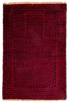 Belutsch Rug 84x129cm - Persian Rugs - Rectangle / Dark Red / 84 x 129 cm Rectangle