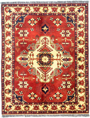 Afghan Rug - Hatschlu - 195 x 159 cm - rust