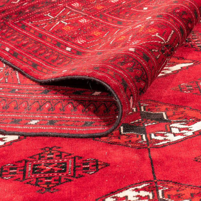 Turkaman Rug - 190 x 146 cm - dark red