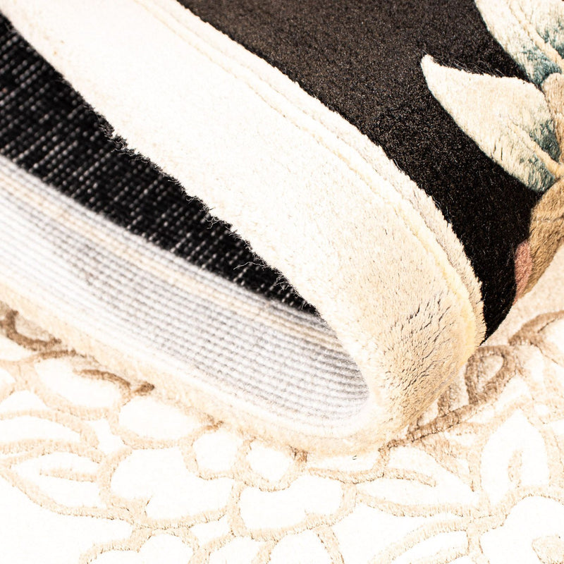 Silk Rug - Chinese Silk - 138 x 69 cm - beige