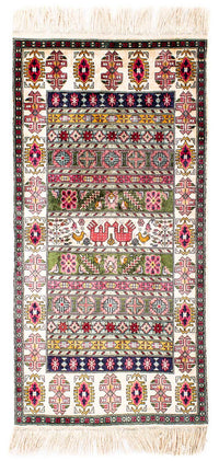 Runner Silk Rug - Kayseri - 156 x 76 cm - multicolored