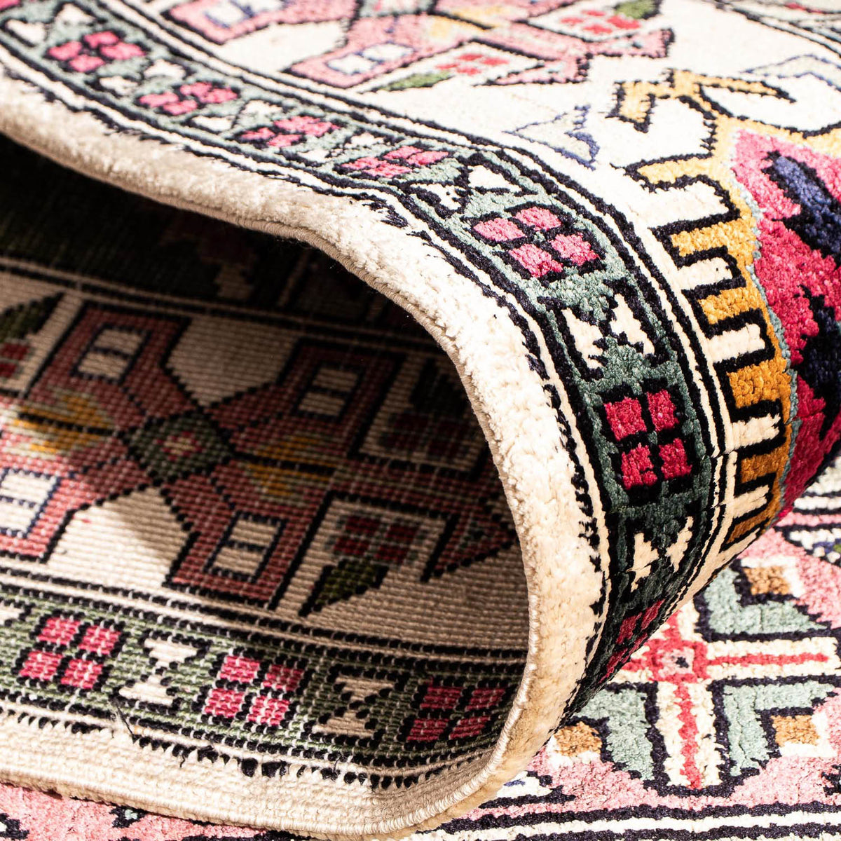 Runner Silk Rug - Kayseri - 156 x 76 cm - multicolored