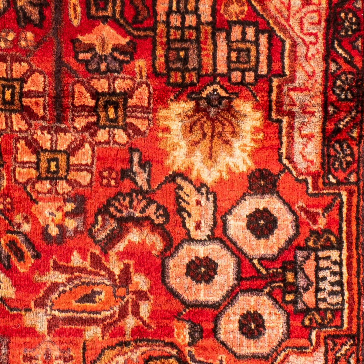 Perser Rug - Nomadic square  - 92 x 82 cm - dark red