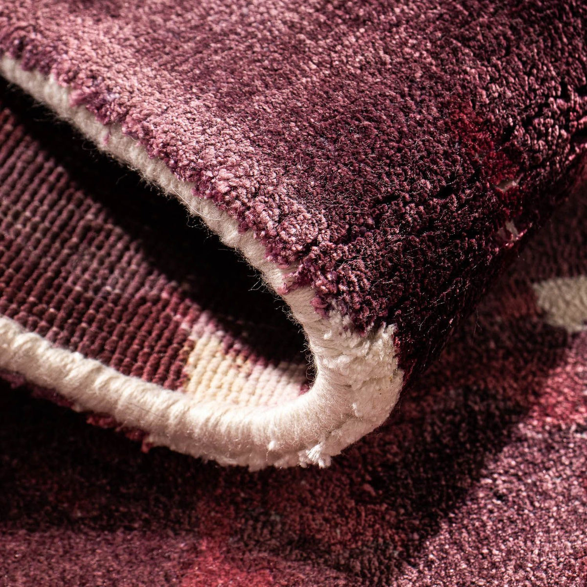 Viscose Rug square  - 70 x 70 cm - multicolored