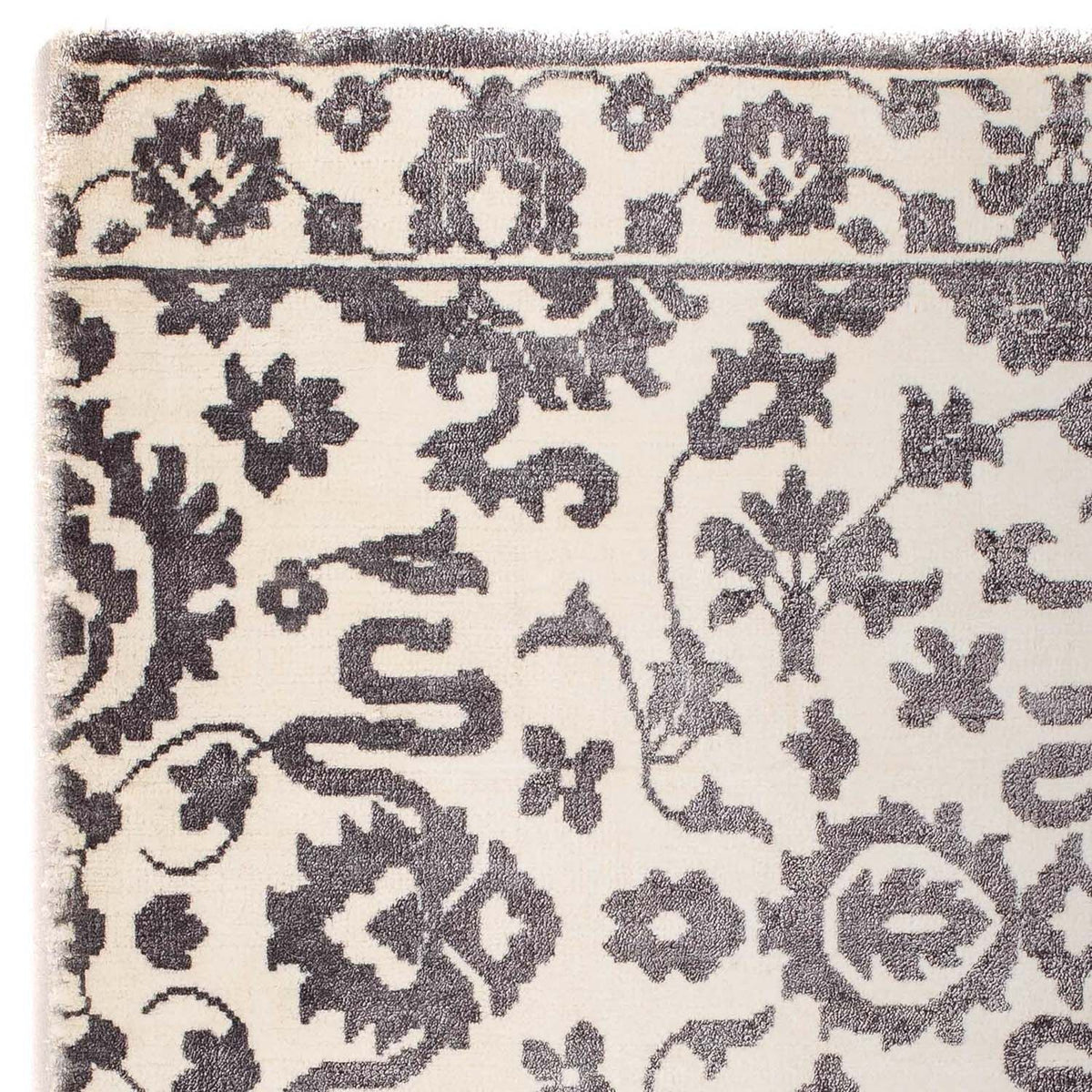 Viscose Rug square  - 70 x 70 cm - light grey