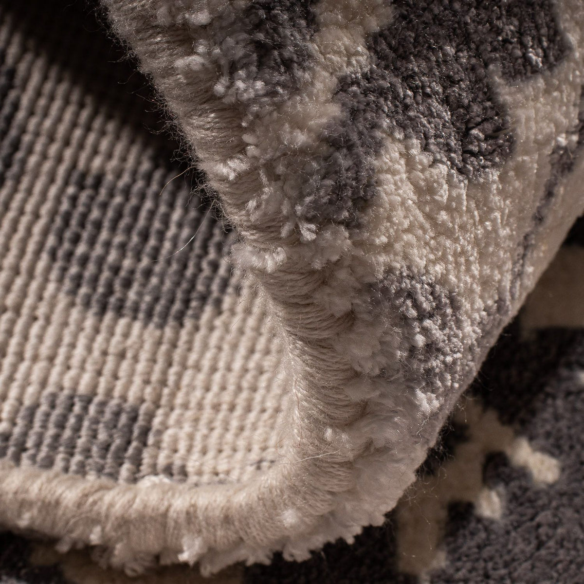 Viscose Rug square  - 70 x 70 cm - light grey