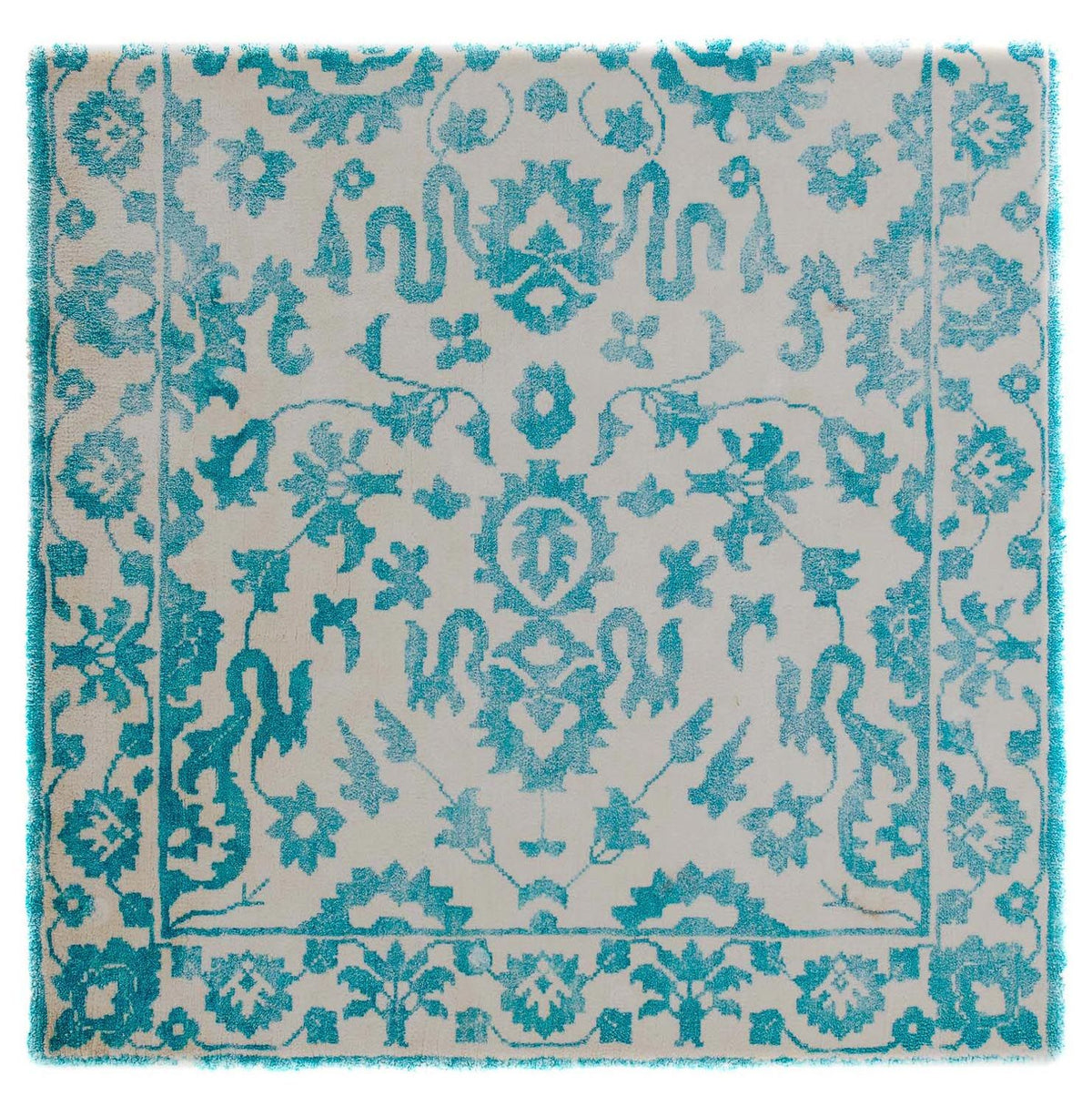 Viscose Rug square  - 70 x 70 cm - turquoise