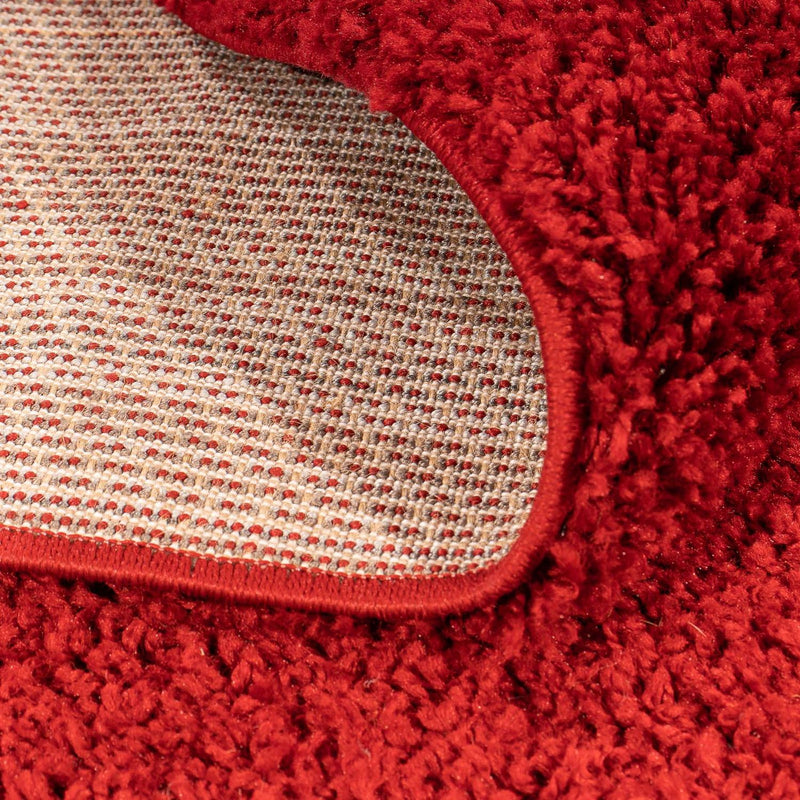 High-Pile Rug - 290 x 200 cm - dark red