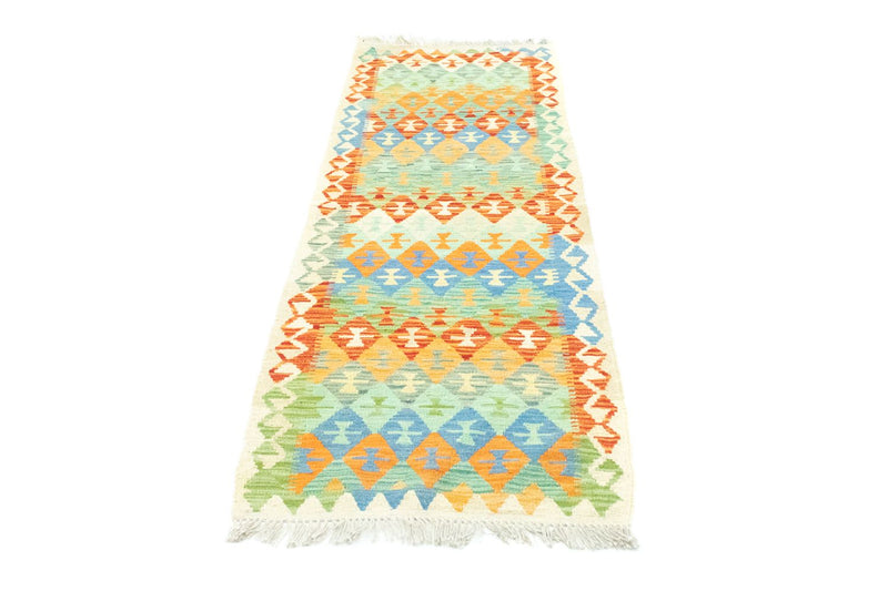 Runner Kelim Rug - Oriental - 197 x 64 cm - colorful