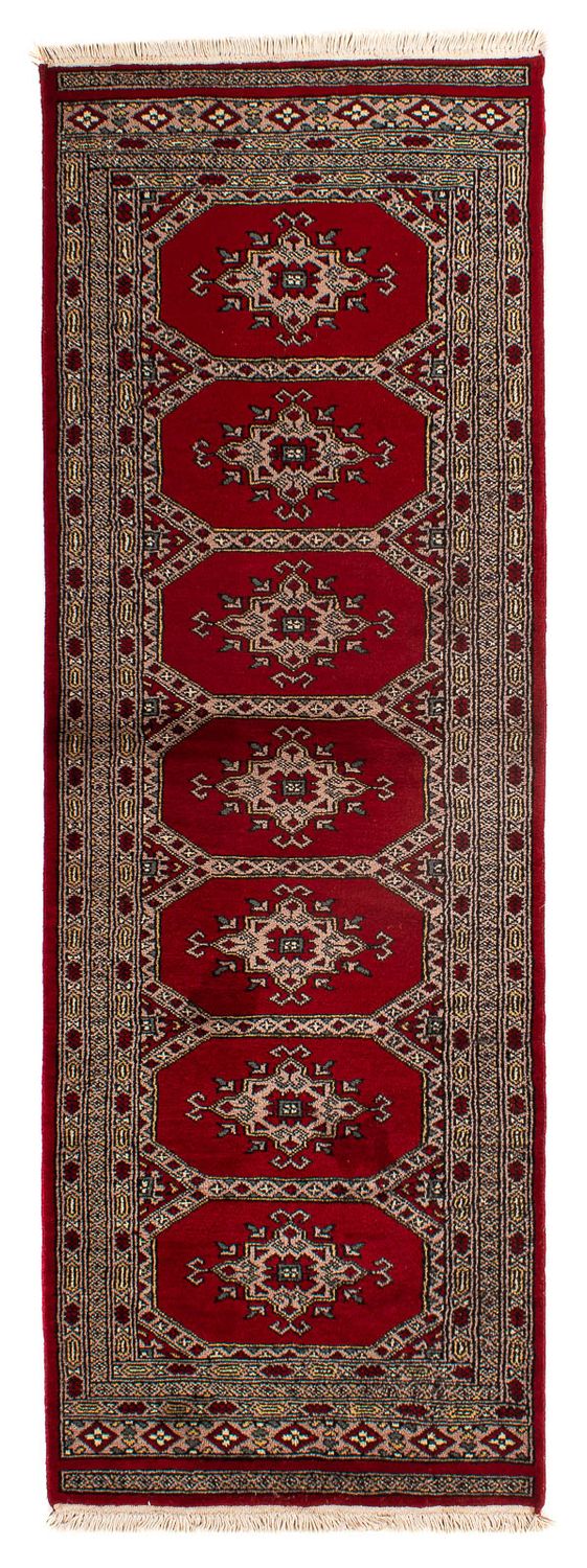 Runner Pakistani Rug - 192 x 64 cm - dark red