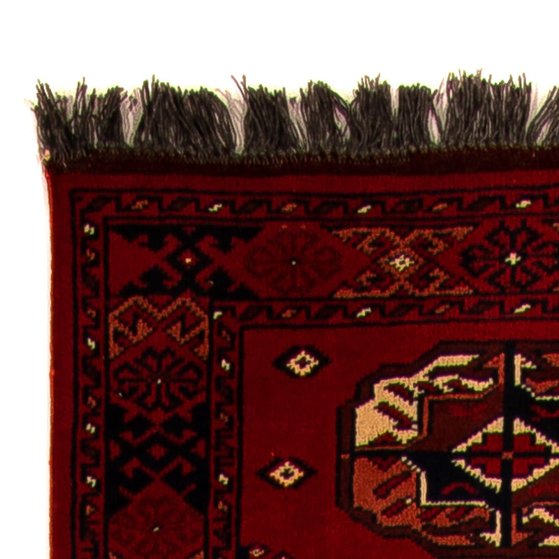 Runner Afghan Rug - 356 x 82 cm - dark red