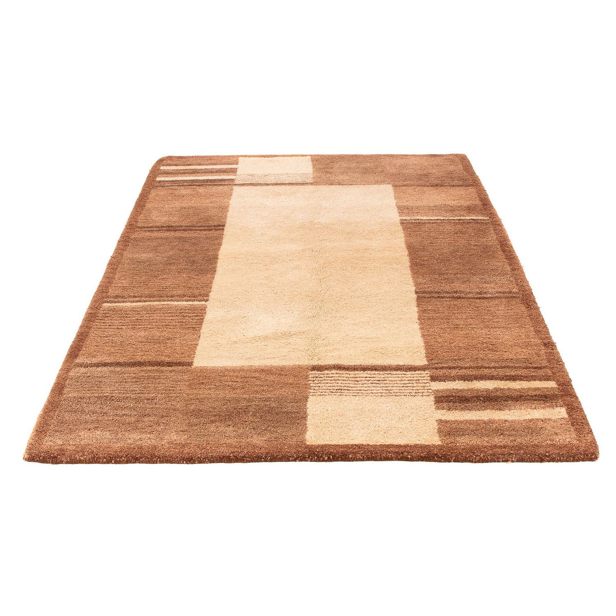 Wool Rug - 196 x 139 cm - brown