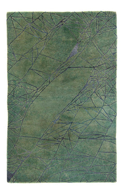 Wool Rug - 247 x 147 cm - green