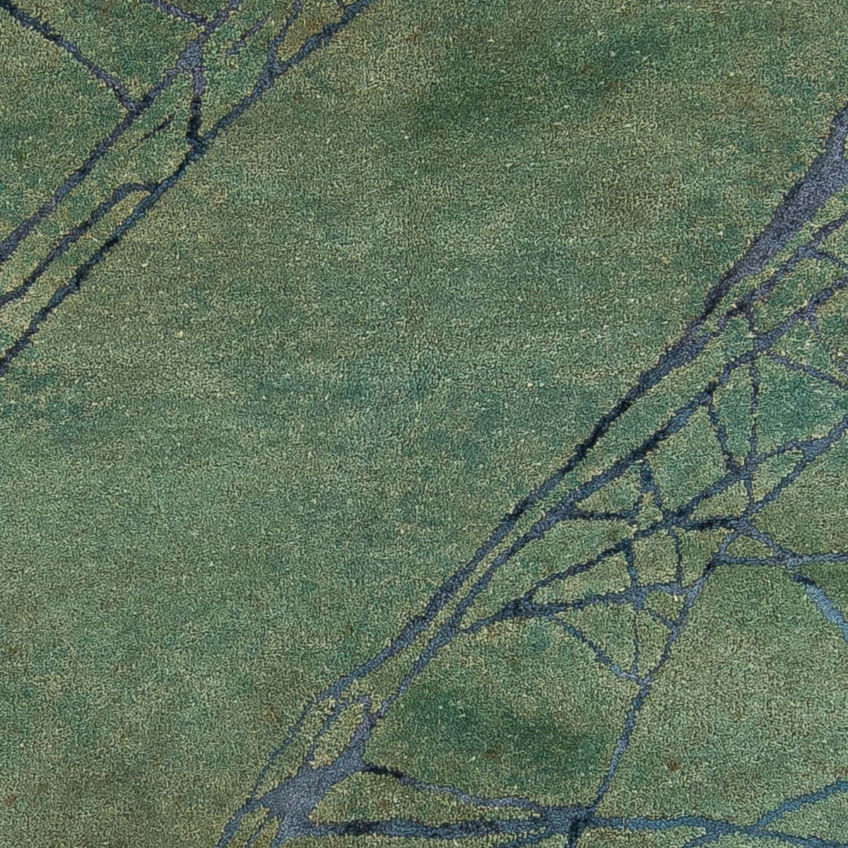 Wool Rug - 247 x 147 cm - green