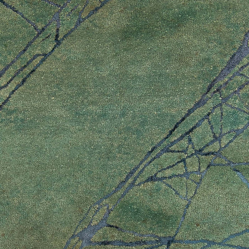 Wool Rug - 247 x 147 cm - green