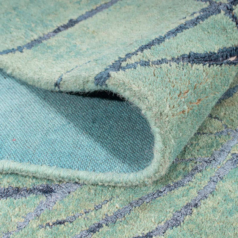 Wool Rug - 247 x 147 cm - green