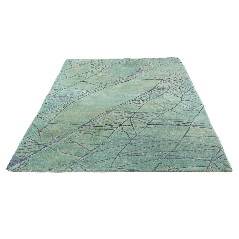 Wool Rug - 247 x 147 cm - green