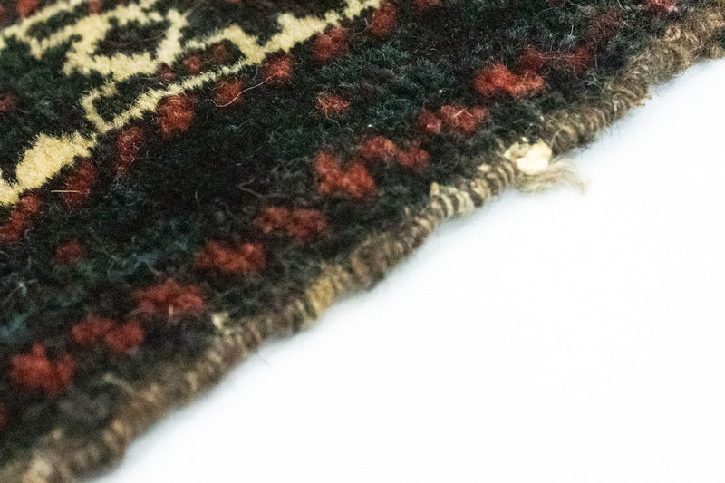 Afghan Rug square  - 35 x 33 cm - blue