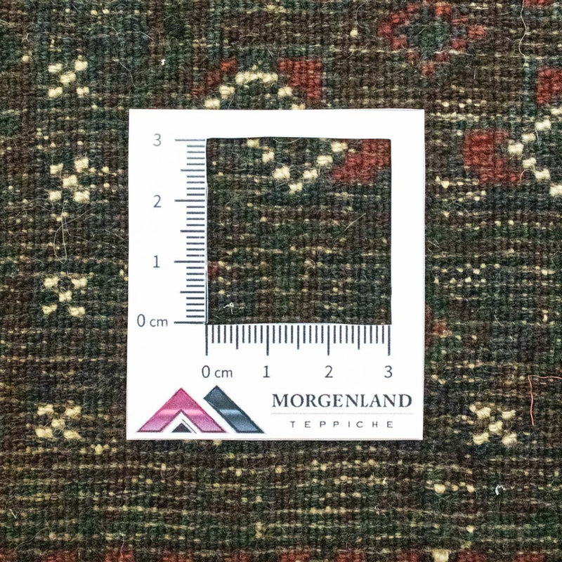 Afghan Rug square  - 35 x 33 cm - blue