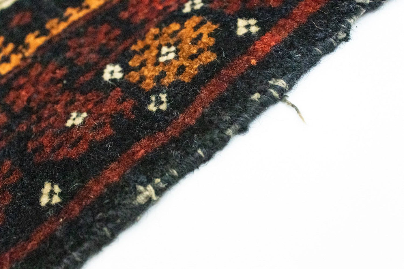 Afghan Rug square  - 45 x 42 cm - blue