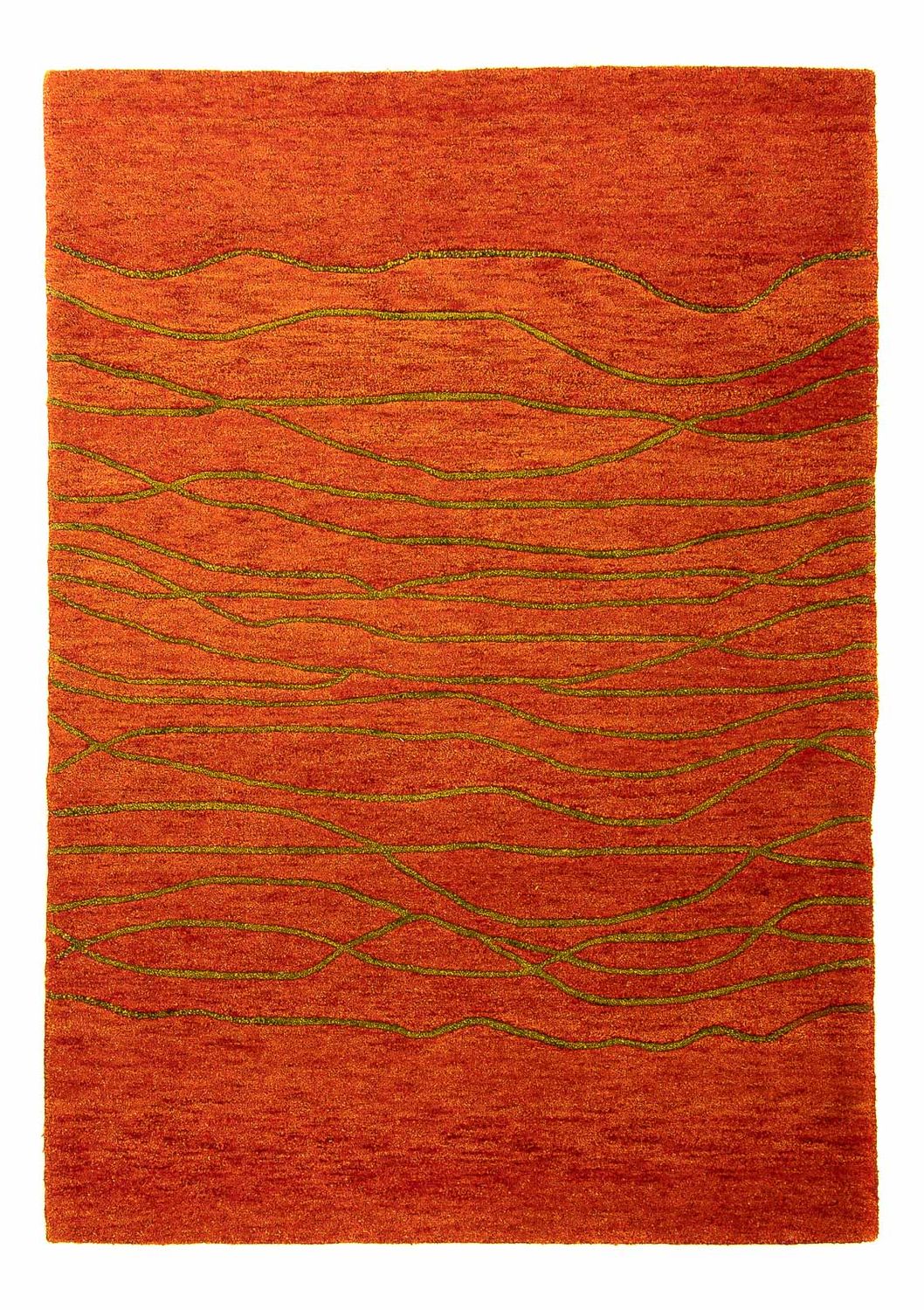 Wool Rug - 192 x 136 cm - rust