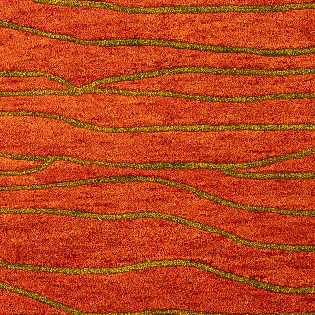 Wool Rug - 192 x 136 cm - rust