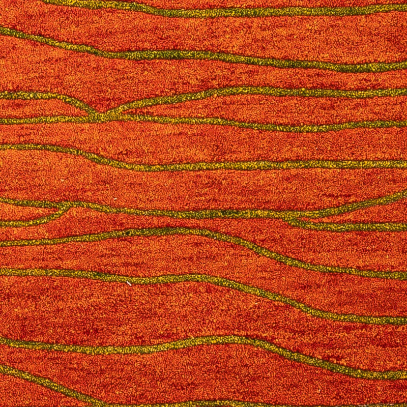 Wool Rug - 192 x 136 cm - rust