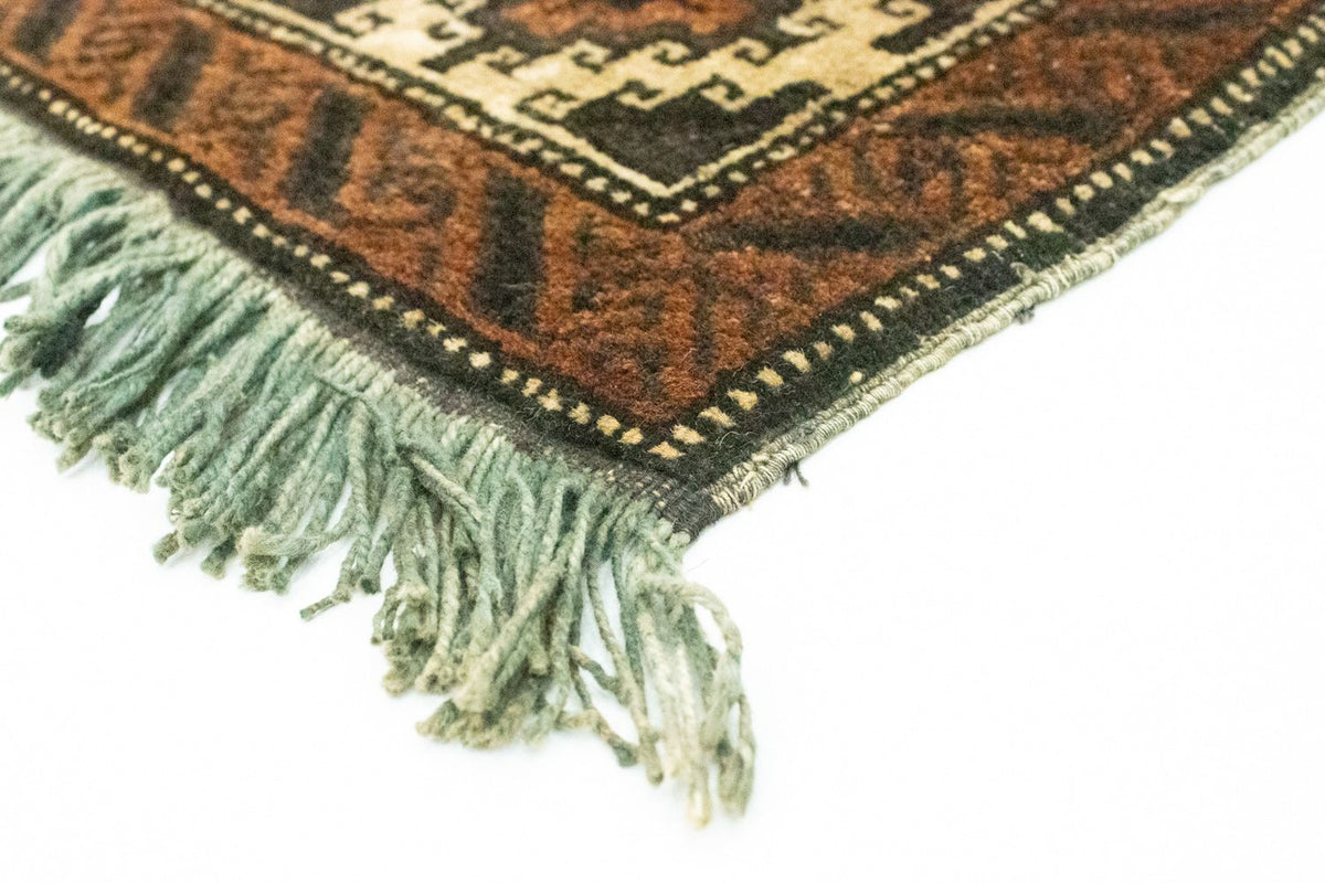 Afghan Rug square  - 47 x 41 cm - brown