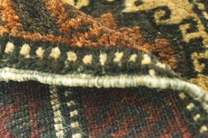 Afghan Rug square  - 47 x 41 cm - brown