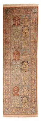 Runner Silk Rug - Kashmir Silk - 310 x 94 cm - multicolored