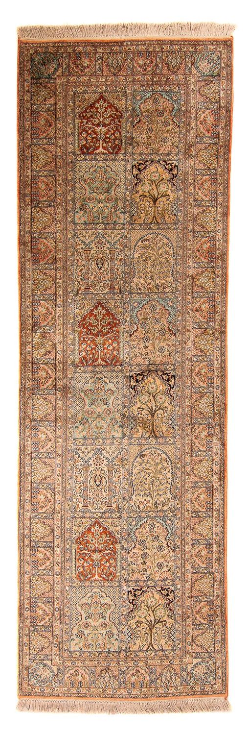 Runner Silk Rug - Kashmir Silk - 310 x 94 cm - multicolored