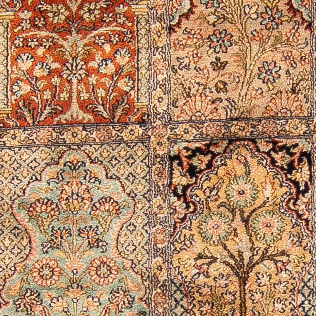 Runner Silk Rug - Kashmir Silk - 310 x 94 cm - multicolored
