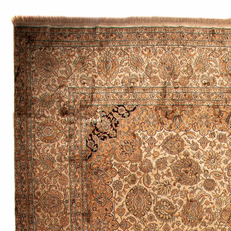 Silk Rug - Kashmir Silk - 410 x 307 cm - light brown