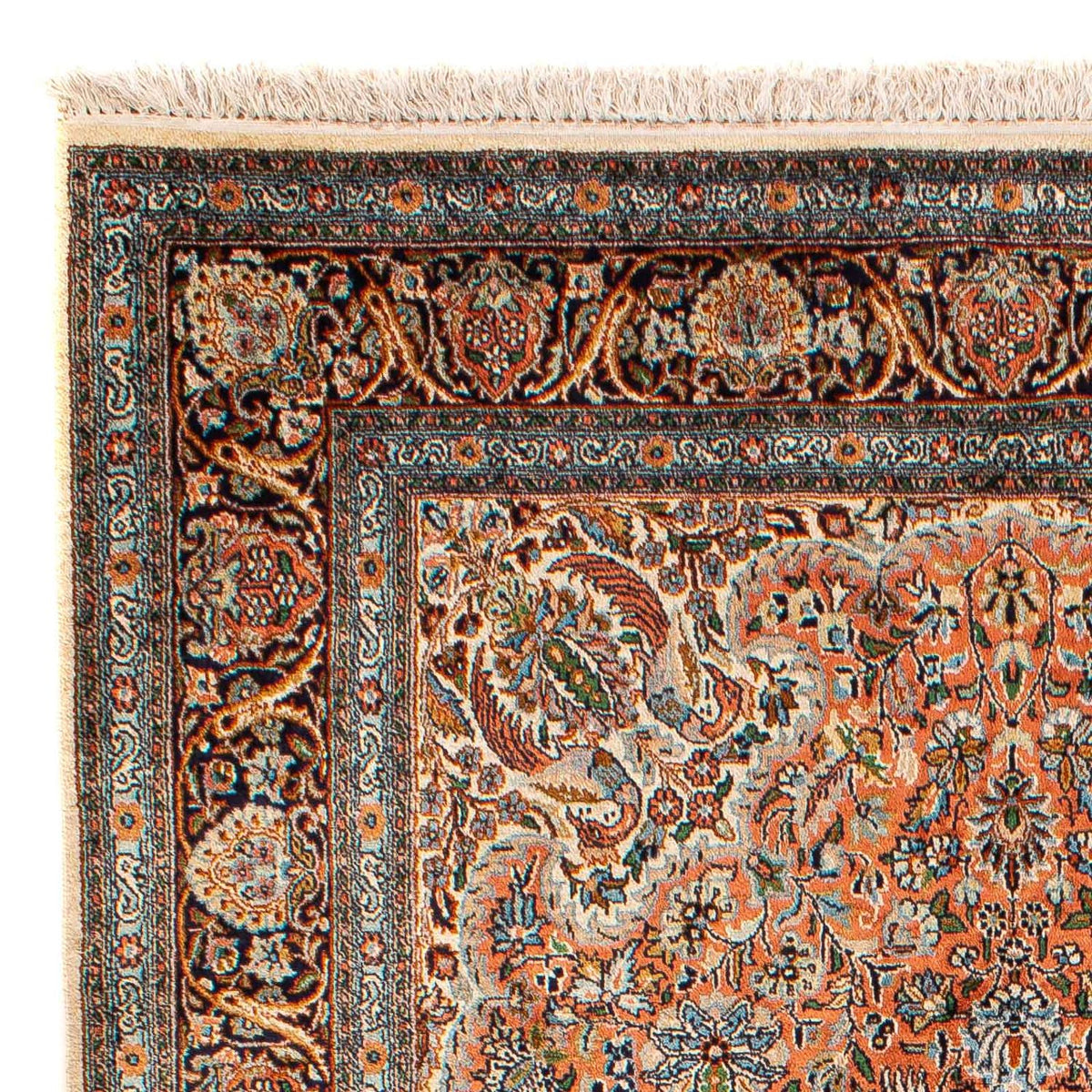 Silk Rug - Kashmir Silk - 182 x 121 cm - light brown