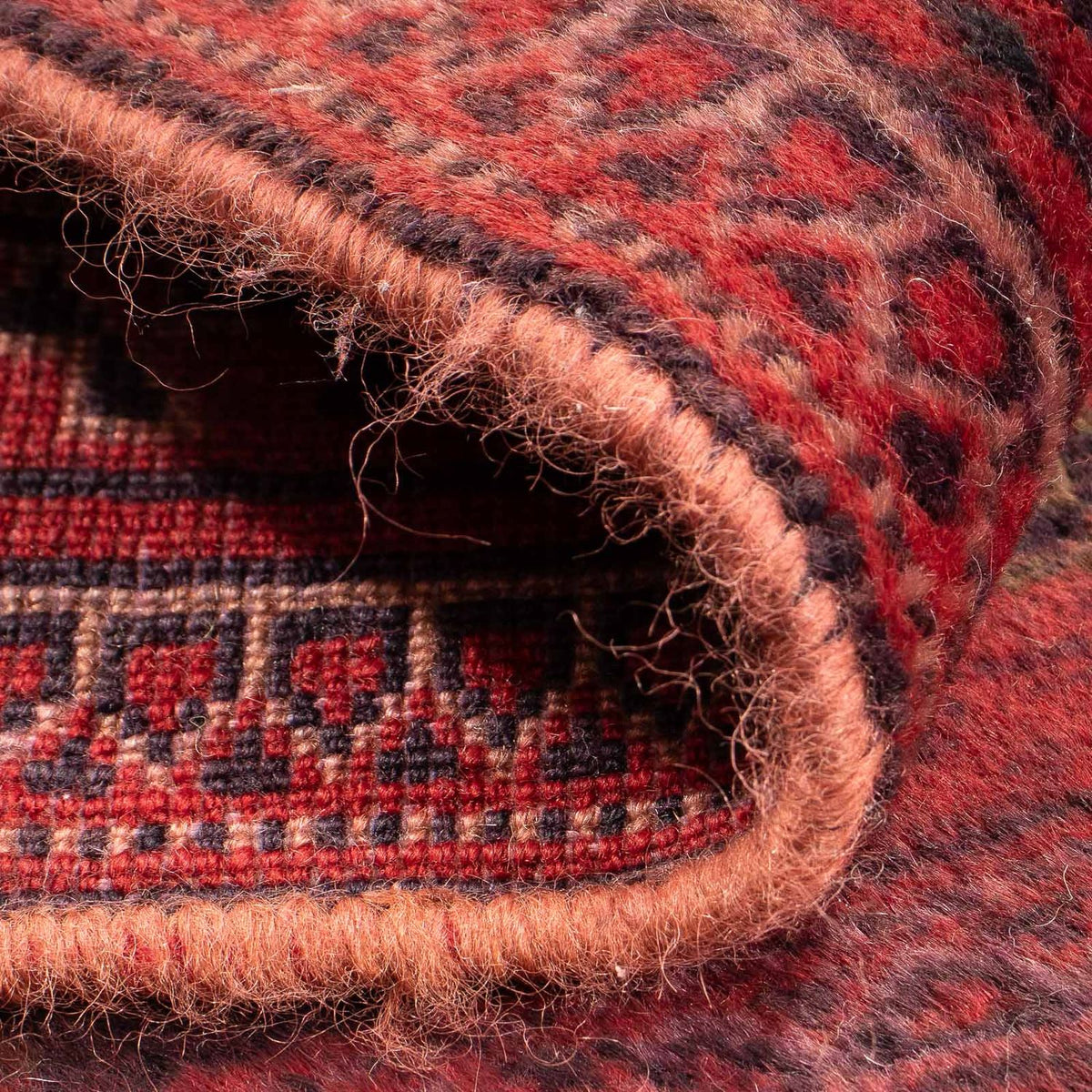 Turkaman Rug - 84 x 66 cm - dark red