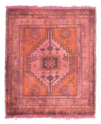 Turkaman Rug - 80 x 67 cm - light red