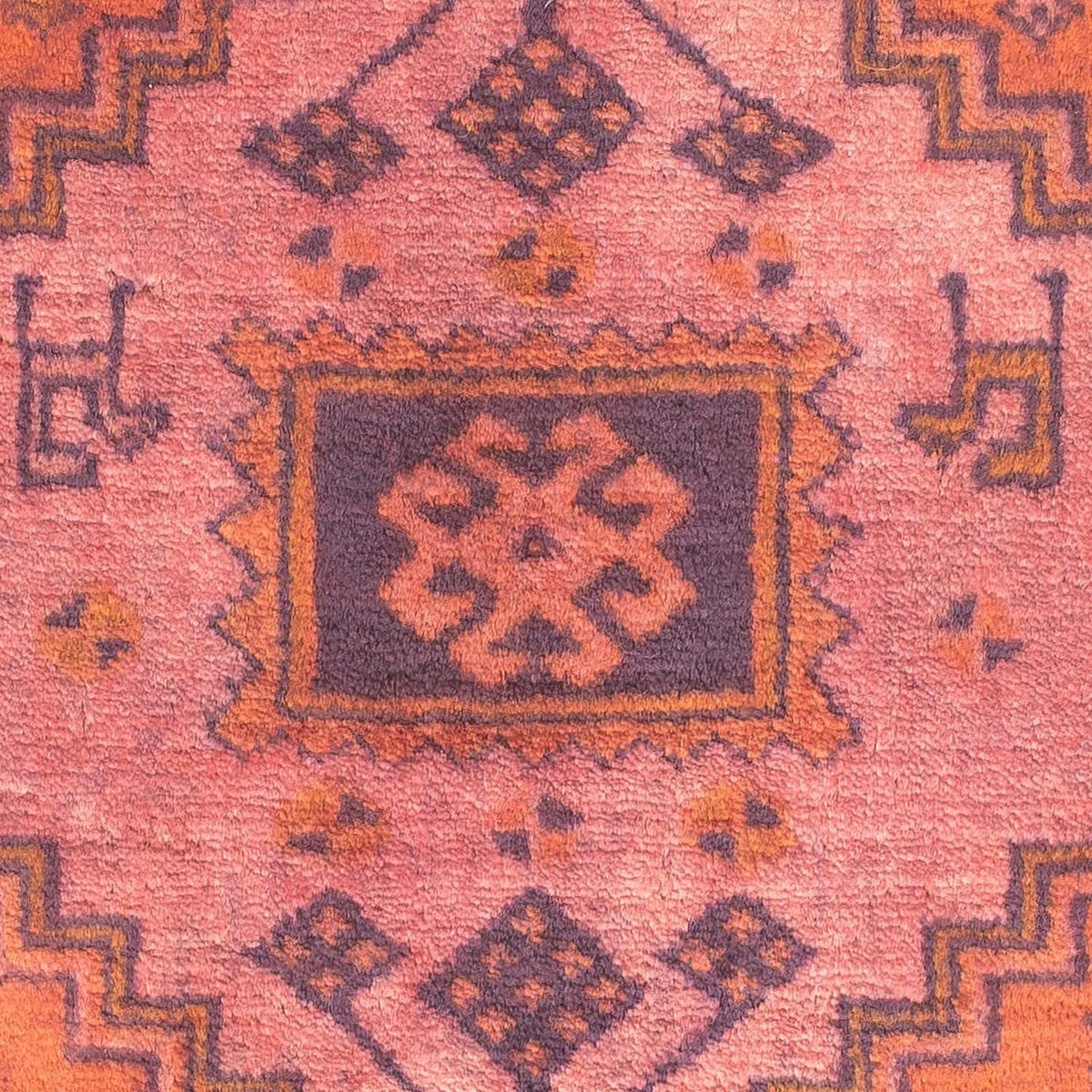Turkaman Rug - 80 x 67 cm - light red