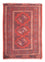 Turkaman Rug - 86 x 57 cm - dark red
