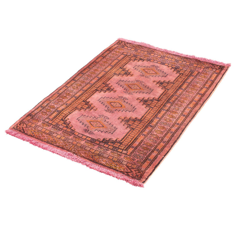 Turkaman Rug - 86 x 68 cm - light red